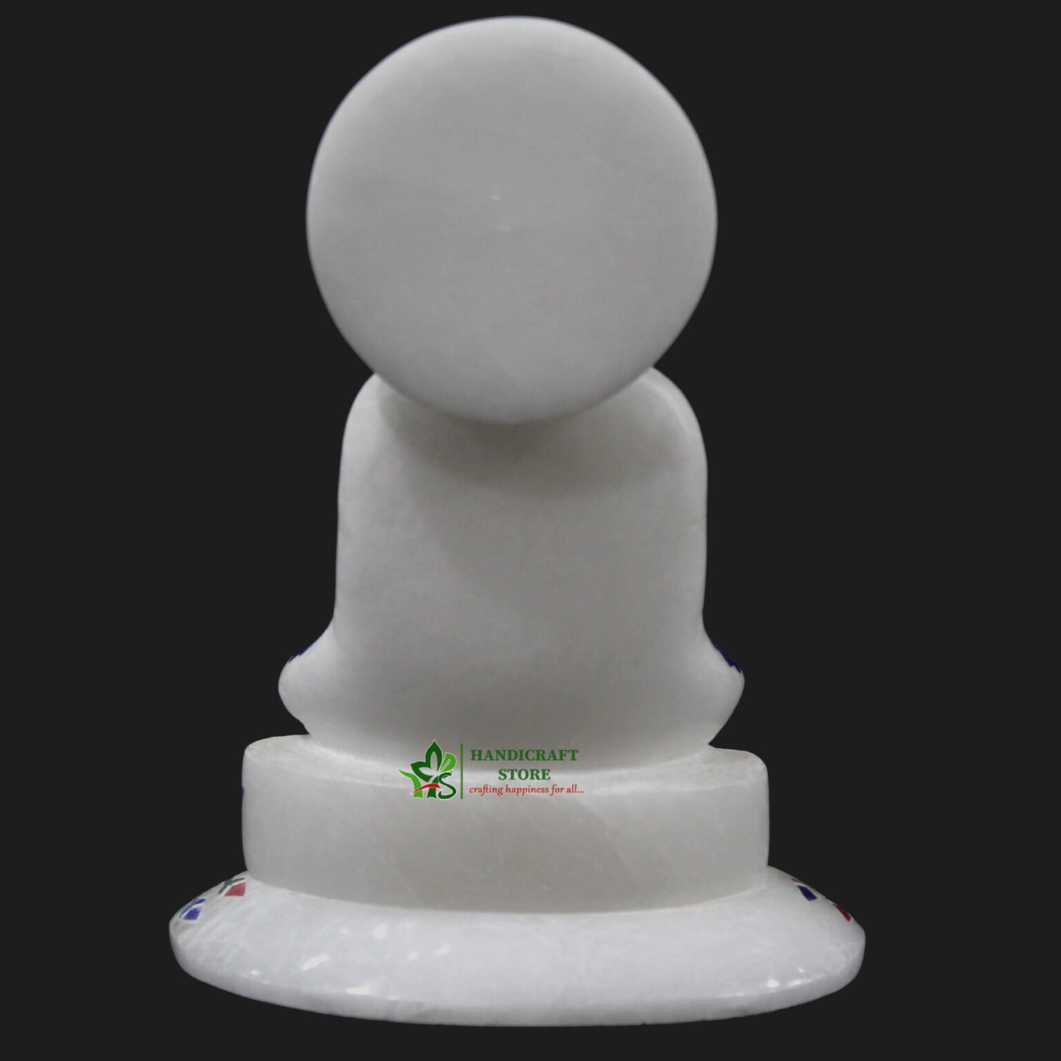ALABASTER MARBLE INLAY BUDDHA IDOL - Handicraft Store